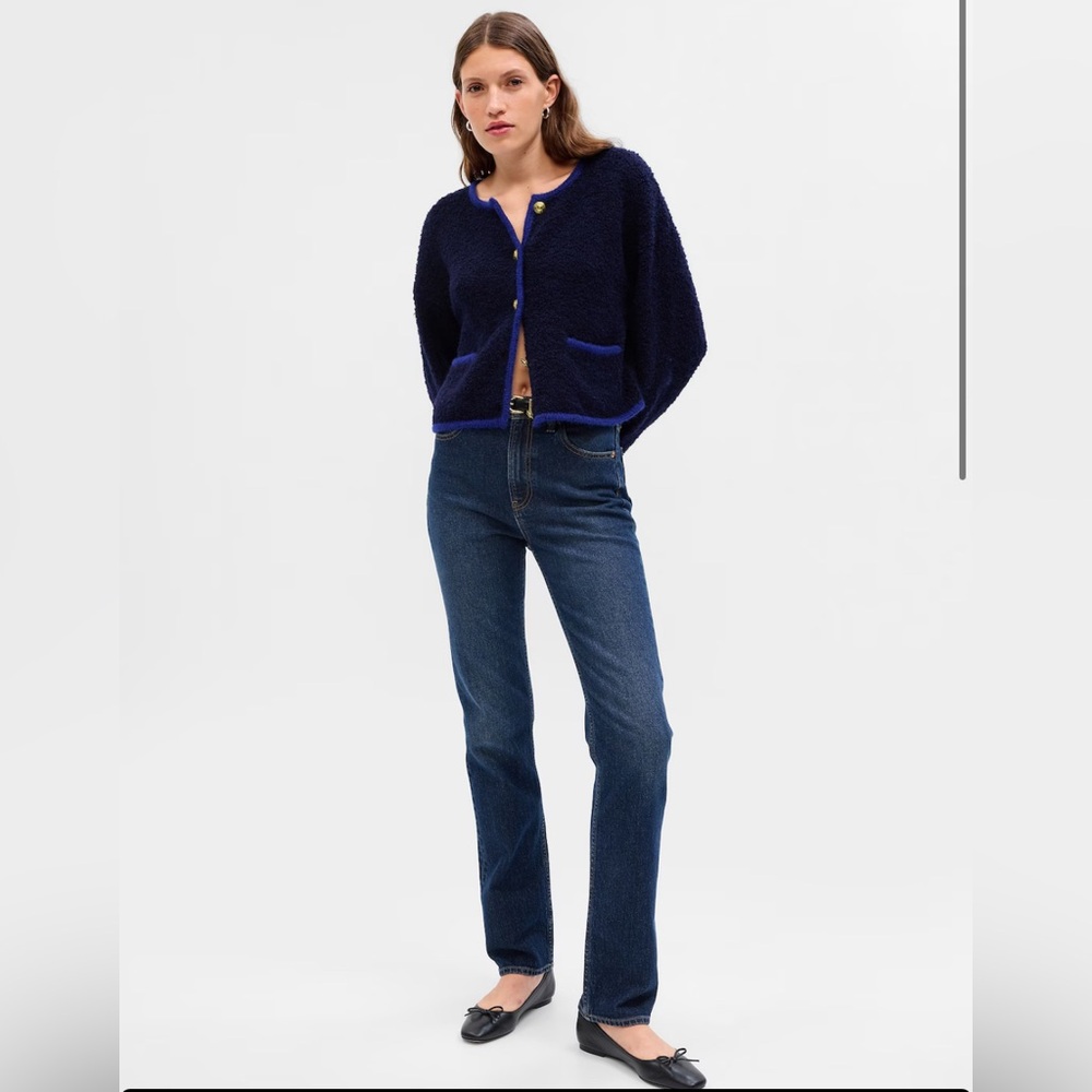 COPY - Gap Boucle Cropped Sweater Jacket